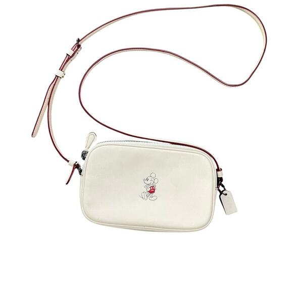 Coach X Disney Mickey Mouse Chalk White Mini Crossbody Bag Limited Edition EUC - Picture 1 of 14